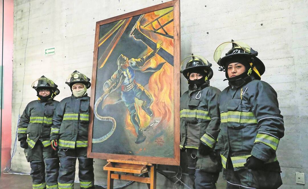 El Escape o El Holocausto, una obra sobre óleo de la que, cuentan bomberos, plasma la actuación fatídica del coronel José Saavedra. Foto: Diego Simón/EL UNIVERSAL