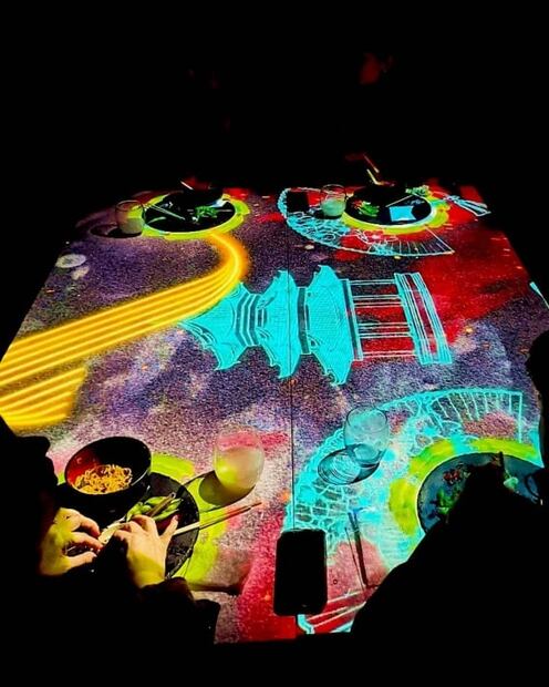 Digital Bistro Japan, cena con video mapping en tu mesa, en CDMX