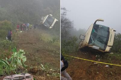 Volcadura de autobús deja un muerto y 25 lesionados en Hidalgo