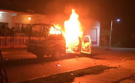 Intentan linchar a ladrón en Veracruz; queman patrullas