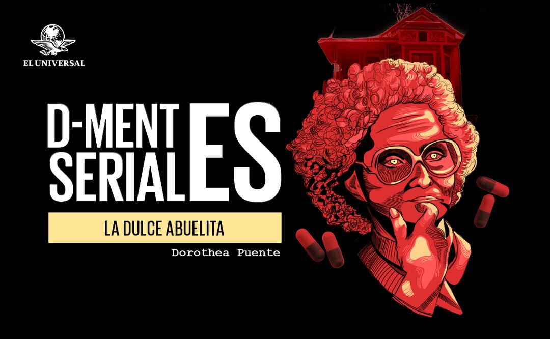 Dorothea Puente, asesinos seriales. / Ilustración: Guadalupe Manzanares Leyva/EL UNIVERSAL.