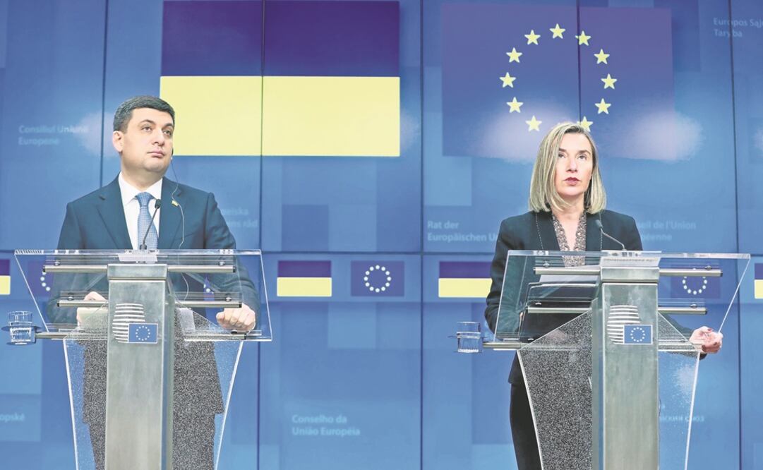 La Alta Representante de la Política Exterior de la UE, Federica Mogherini, informó de las acciones de la UE en el caso Iguala. Foto: STEPHANIE LECOCQ. EFE