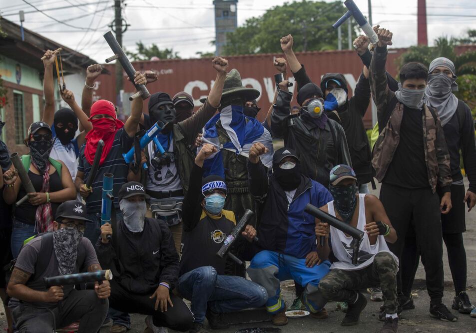 Manifestantes antigubernamentales en Nicaragua(Foto: AFP)