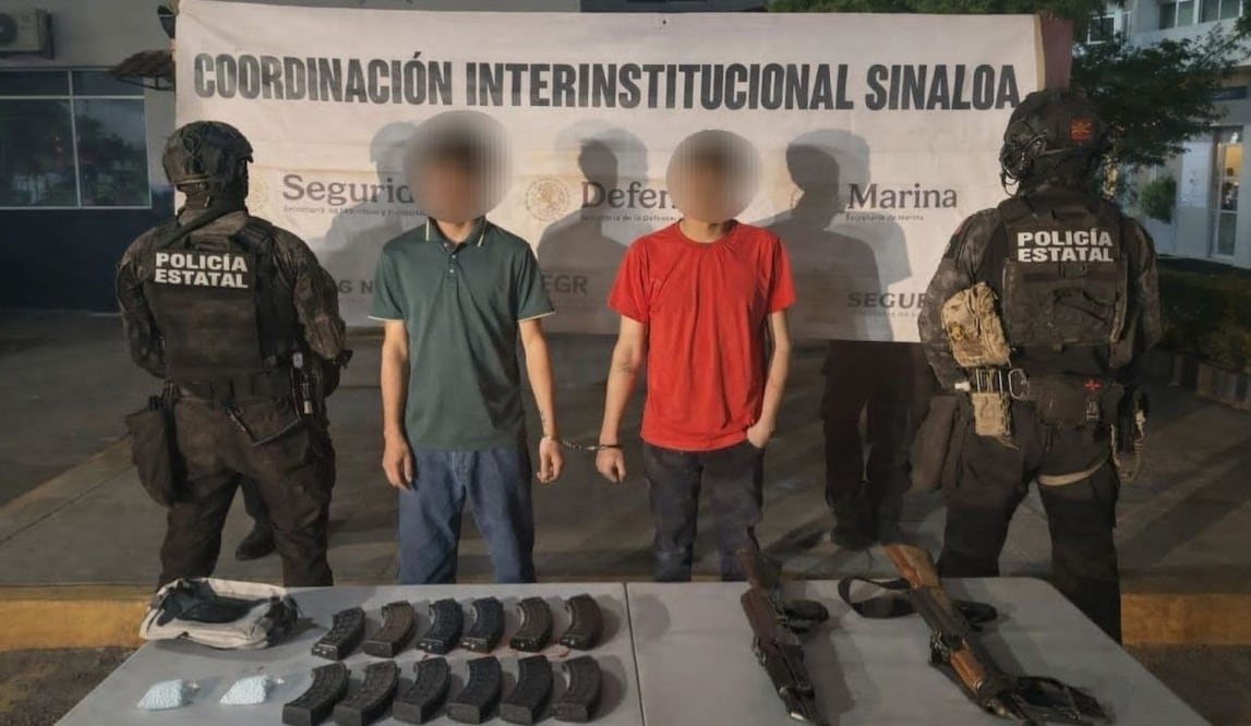 Detienen a tres hombres con armas y fentanilo en operativos en Sinaloa; rescatan a persona privada de la libertad. Foto: Especial