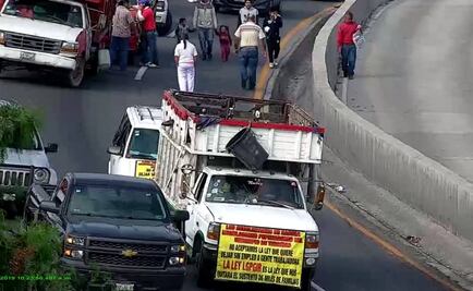 Recicladores bloquean autopista México-Pachuca en Ecatepec