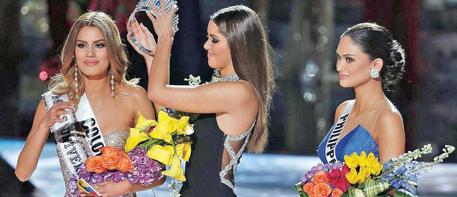 Sólo dos chicas quedaban frente a frente, Ariadna Gutiérrez, de Colombia y Pia Alonzo, de Filipinas (ESPECIAL)