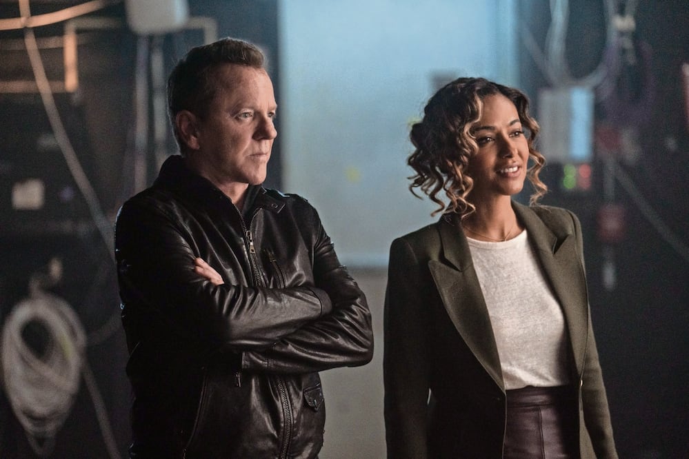 Meta Golding actúa al lado de Kiefer Sutherland.. Foto: Paramount +