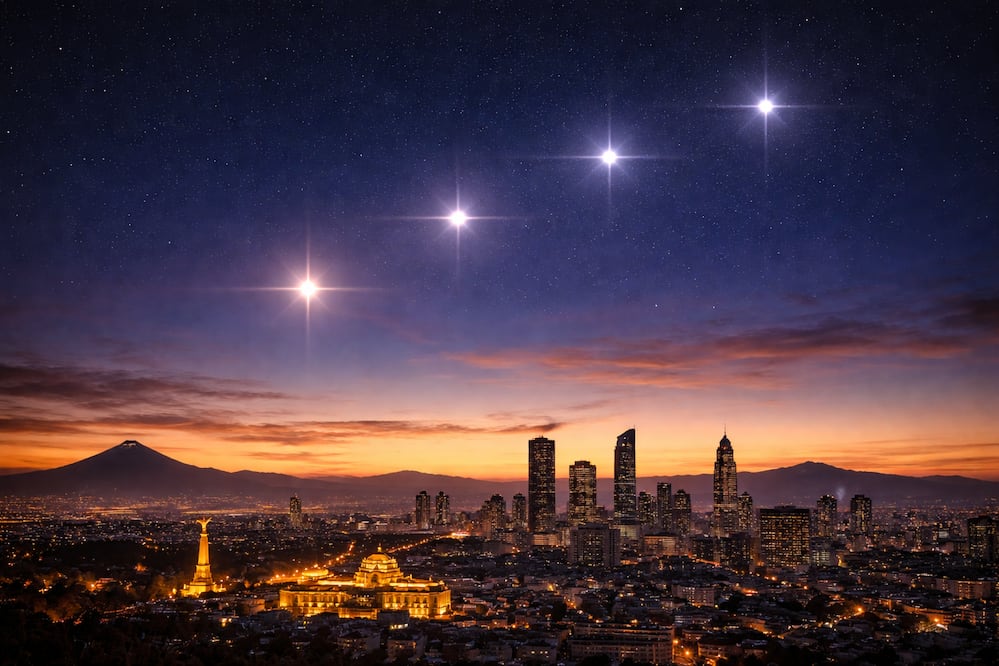 Este desfile de planetas estará conformado por Mercurio, Marte, Saturno y Neptuno. Foto: Creada con IA (ChatGPT)