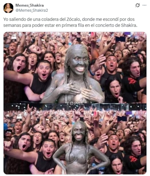 Usuarios celebran el concierto de Shakira en el Zócalo. Foto: X