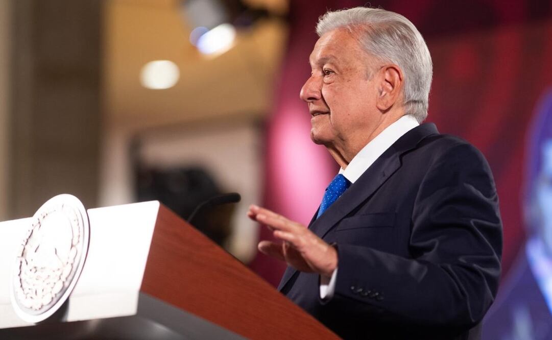 López Obrador en su mañanera del 12 de agosto en Palacio Nacional. Foto: Presidencia
