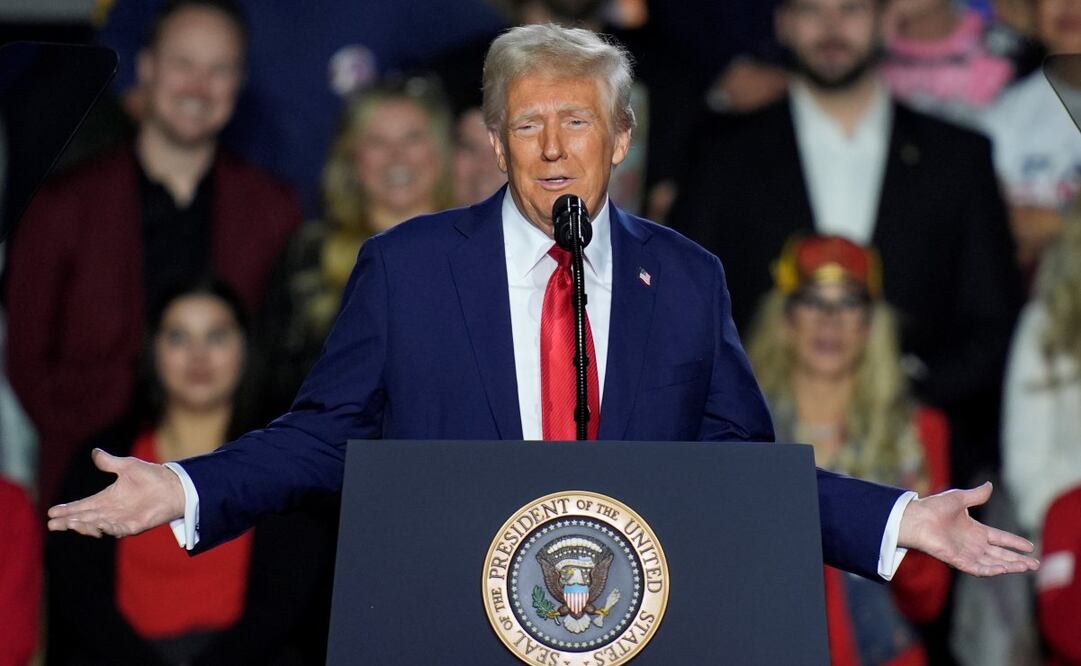 Donald Trump habla en un miting en el Circa Resort and Casino en Las Vegas, Saturday. (25/01/25) Foto: AP