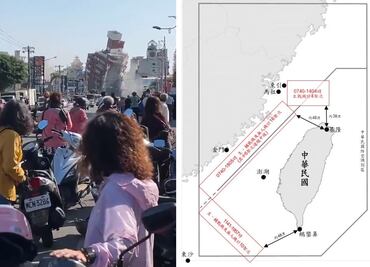 Tras terremoto, Ministerio de Defensa Nacional detecta aviones y buques del ejército de China que operaban en Taiwán