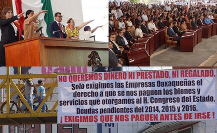 Inicia 63 Legislatura de Oaxaca entre reclamos por pago de deudas