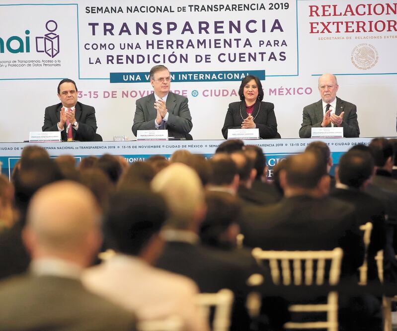 Secretarios de Estado y autoridades del Inai inauguraron la decimoquinta edición de la Semana Nacional de Transparencia 2019. IVÁN STEPHENS. EL UNIVERSAL