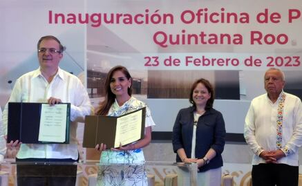 Marcelo Ebrard y Mara Lezama inauguran nueva oficina de pasaportes en Cancún