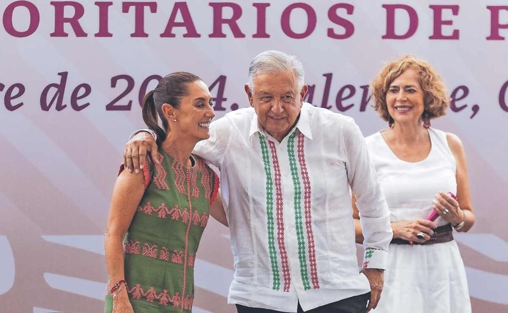 Claudia Sheinbaum con el presidente Andrés Manuel López Obrador. Foto: Hugo Salvador / EL UNIVERSAL