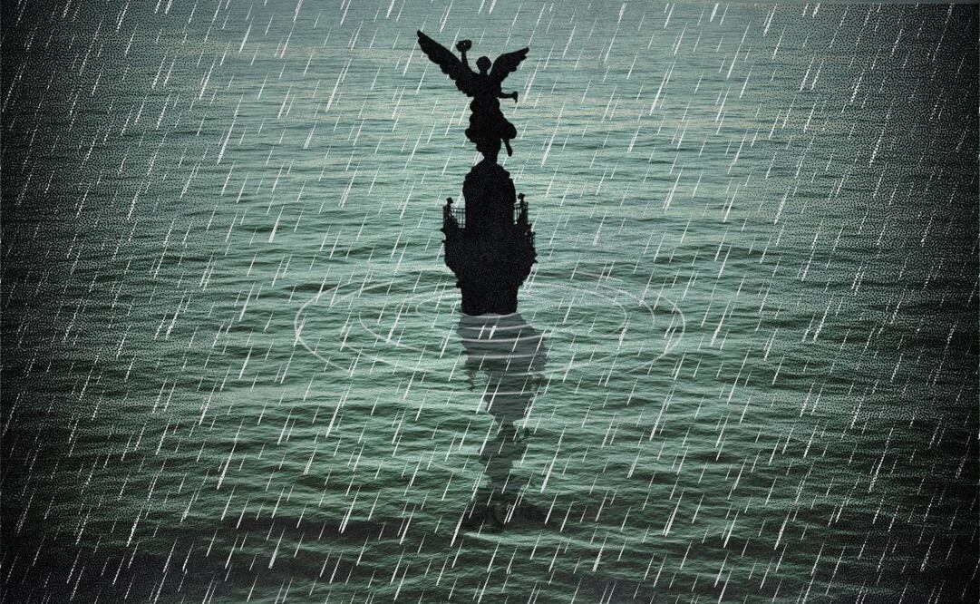 La captación de lluvia podría ayudar a evitar las inundaciones en la capital del país. Ilustración: Angélica Vázquez