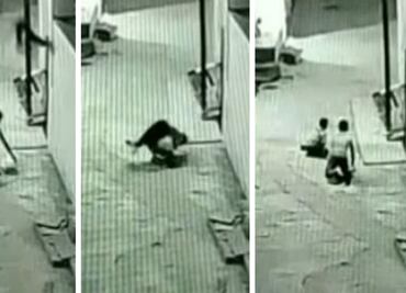 Niño sobrevive a caída de 12 metros al caer sobre su amigo, en India