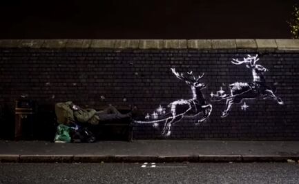 Banksy lleva Navidad y renos de Santa Claus a vagabundos