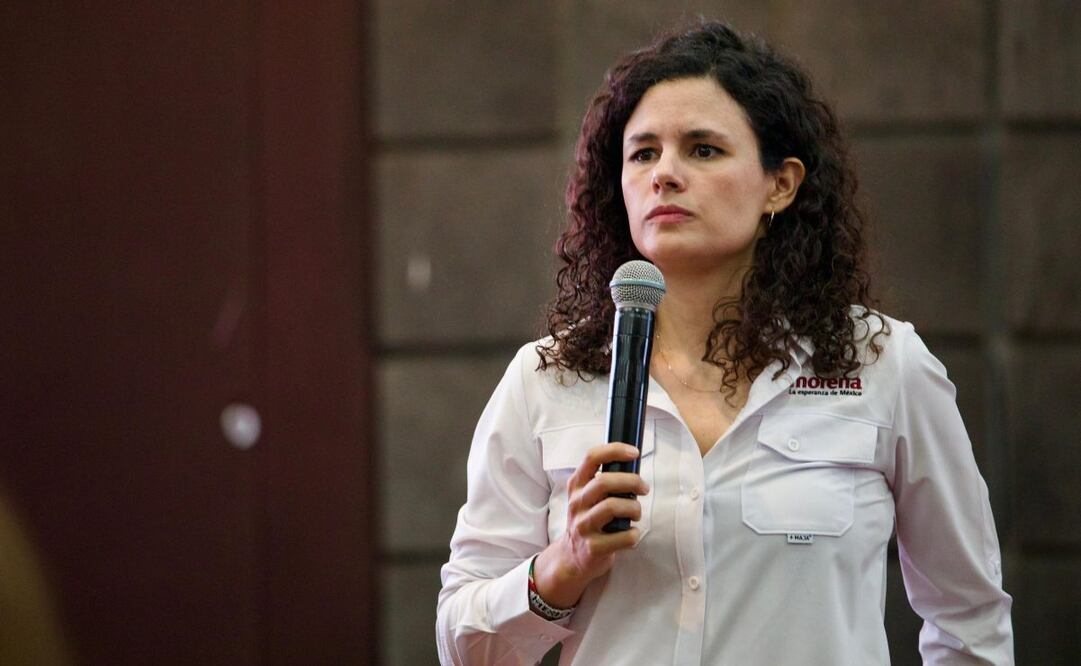 Luisa María Alcalde, presidenta de Morena, en Michoacán este martes 26 de agosto de 2025. Foto: X @LuisaAlcalde