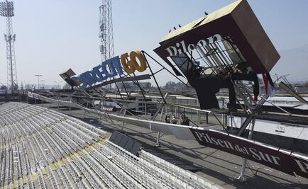 Colapsa en pleno partido estructura del Estadio Colo Colo en Chile; hay 5 heridos 