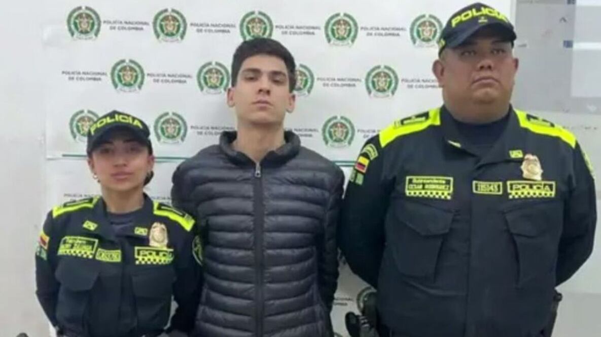 Alias Papelito, figura clave del Tren de Aragua, fue capturado en Bogotá. FOTO: Policía de Colombia