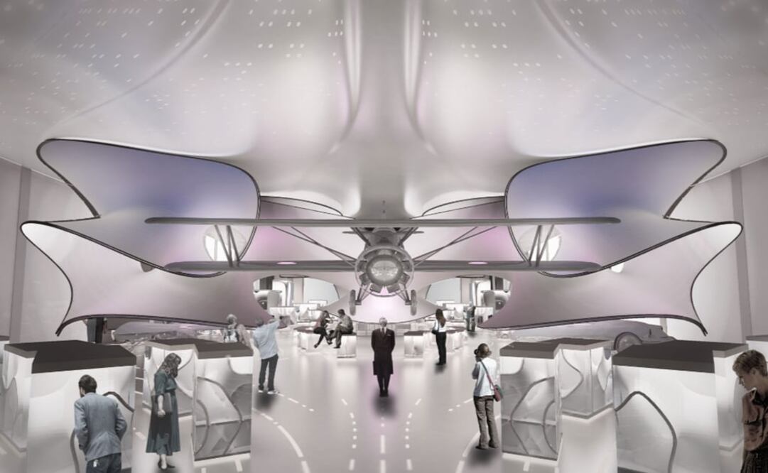 Una estructura ondulante rodea desde el techo un aeroplano Handley Page "Gugnunc" de 1929, con el que se mejoró la seguridad en los aviones. (Foto: Especial)