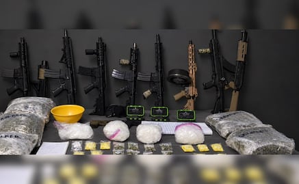 Detienen a cinco personas en cateo en Ajacuba, Hidalgo; aseguran 10 armas y droga