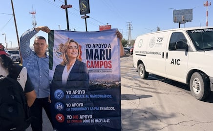 Grupo de ciudadanos llegan sede de la FGR en Ciudad Juárez para apoyar a Maru Campos; exfiscal de Chihuahua acudirá a las 10 horas
