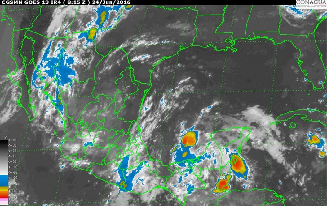 En la foto: Imagen satelital del SMN