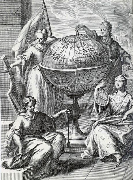 En el libro hay un capítulo dedicado a “los saberes técnicos y de la naturaleza” en el virreinato. En la imagen, alegorías de las ciencias. Foto: Especial