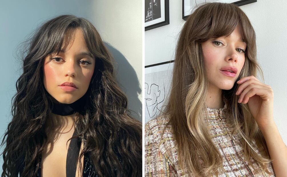 Capas, flecos y longitudes que transforman el rostro de forma natural. Foto: Instagram @jennaortega,  @allthingshairmex