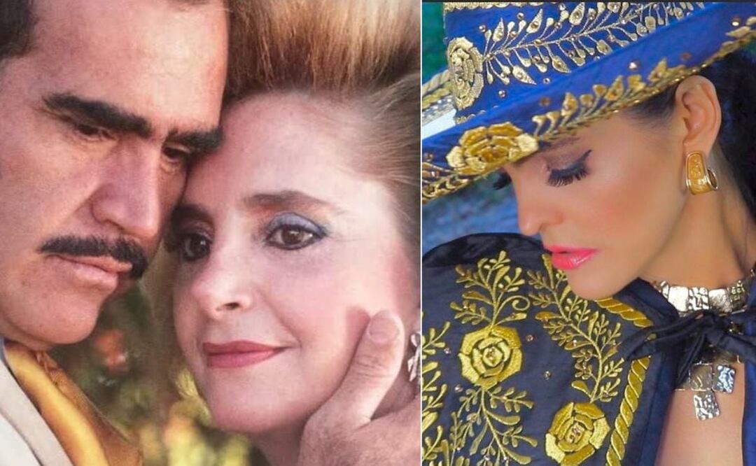 Vicente Fernández, Doña Cuquita y Ana Bárbara. Foto: producción El Universal