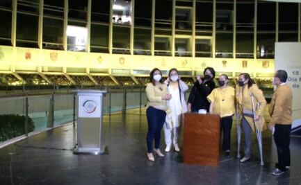 Iluminan Senado de amarillo para recordar a víctimas de atropellamiento