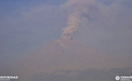 Popocatépetl emite 53 exhalaciones en 24 horas