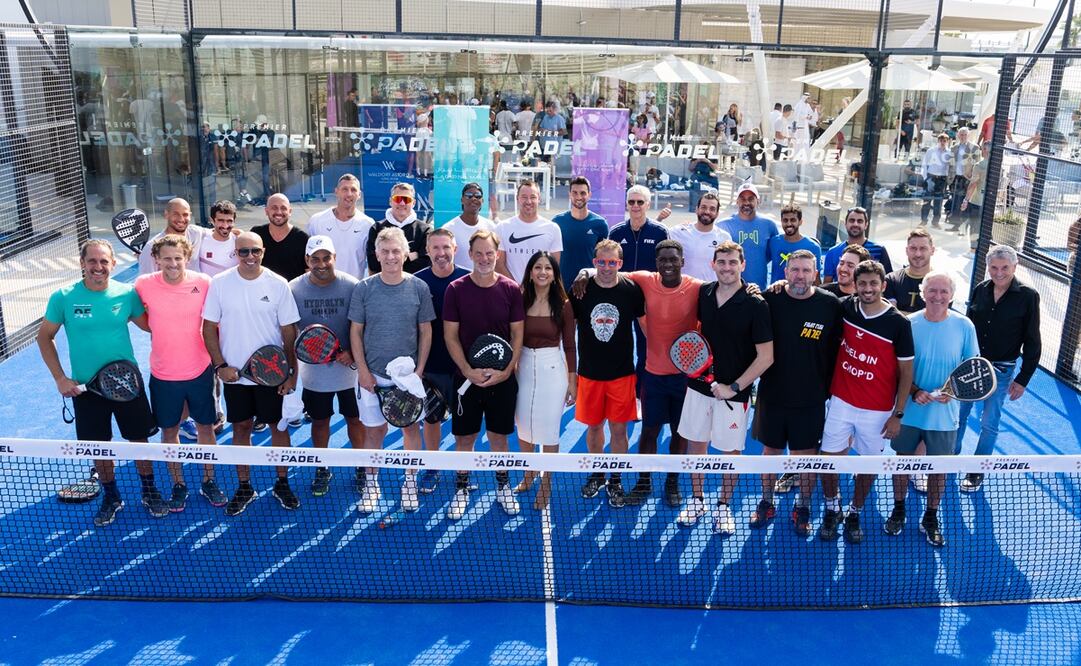 Leyendas del futbol en el partido organizado por la Major Premier Padel - FOTO: Cortesía Major Premier Padel