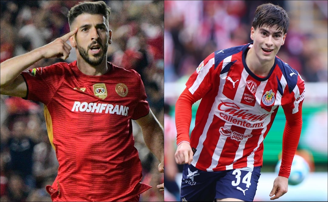 Se enfrentan Paulinho y Armando González, goleadores de Toluca y Chivas / FOTOS: Imago7