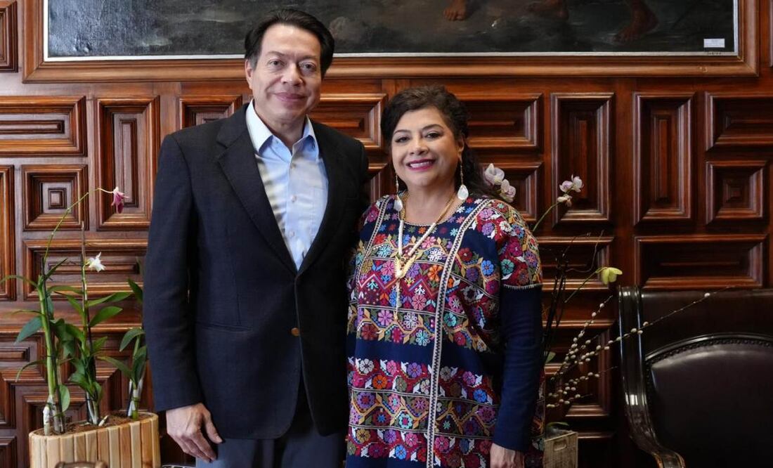 Clara Brugada se reúne con Mario Delgado (18/12/2024). Foto: X @ClaraBrugadaM