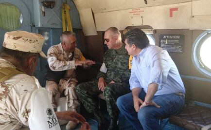 Salvador Cienfuegos supervisa trabajos de auxilio en Sonora