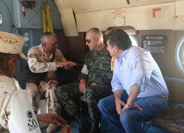 Salvador Cienfuegos supervisa trabajos de auxilio en Sonora