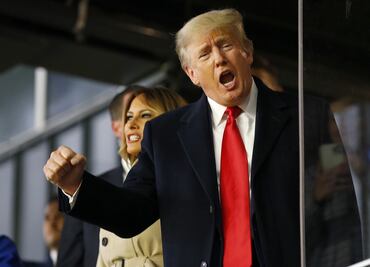 Donald Trump asistió al cuarto juego de Braves y Astros