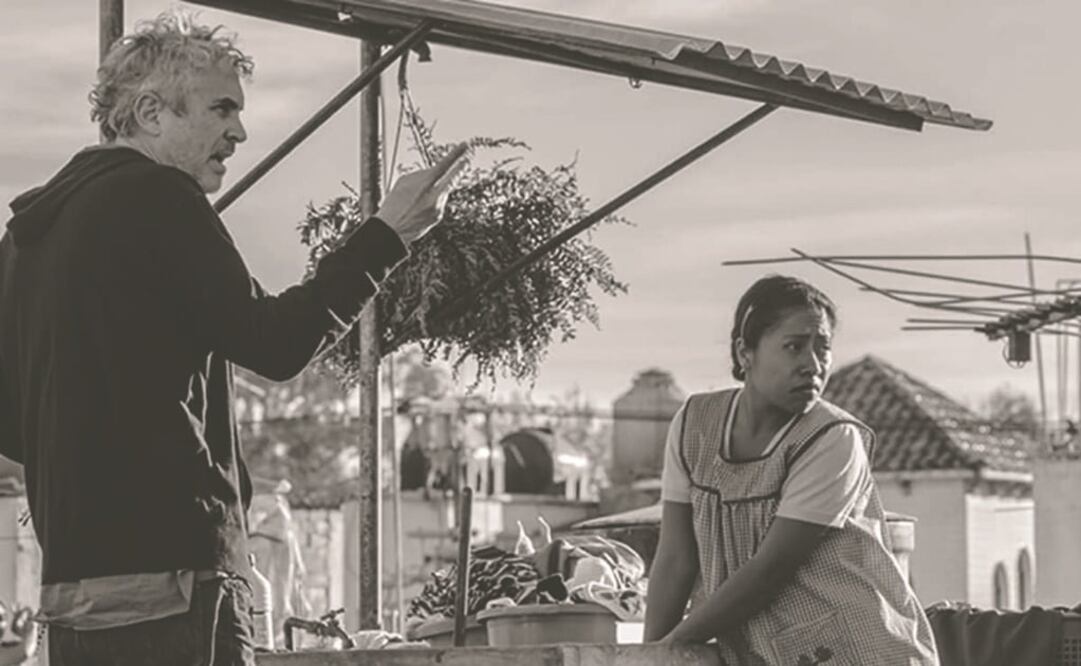Alfonso Cuarón y Yalitza Aparicio en "Roma". Foto: Archivo El Universal