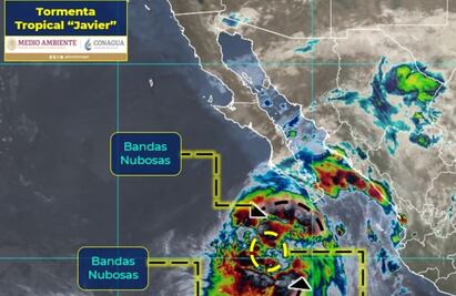 Depresión tropical Once-E se intensificó a tormenta tropical “Javier”; se esperan lluvias intensas en Baja California Sur