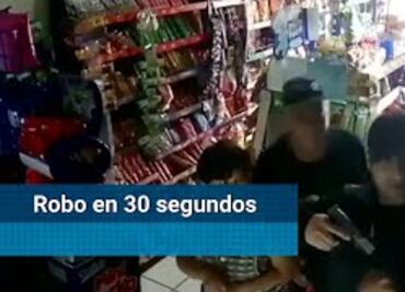 Captan asalto en tienda de abarrotes de Edomex