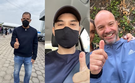 Exfutbolistas presumen su voto en las elecciones 2021