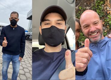 Exfutbolistas presumen su voto en las elecciones 2021