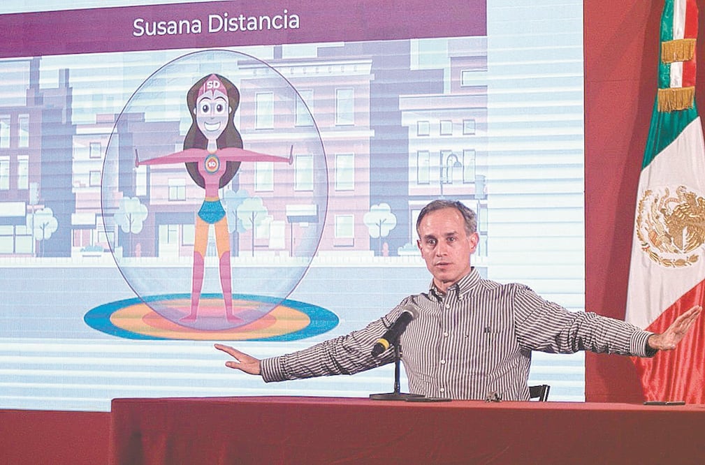 Hugo López-Gatell, subsecretario de Salud, explicó que la primera opción para el lavado de manos debe ser agua y jabón, y pidió a los comerciantes que no suban los precios de los insumos por la contingencia. Foto: CUARTOSCURO