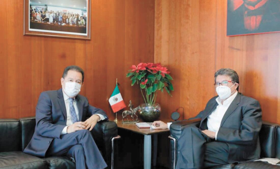 Ignacio Mier y Ricardo Monreal indicaron que lo que se busca es que los dólares puedan fluir de manera sencilla y segura a través del Banco de México. TOMADA DE TWITTER