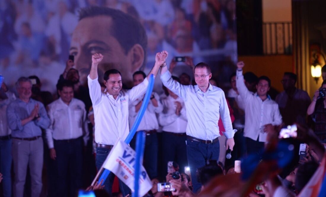 Ricardo Anaya presidió un mitin con sus seguidores en Valladolid, Yucatán. Foto: Cuauhtémoc Moreno