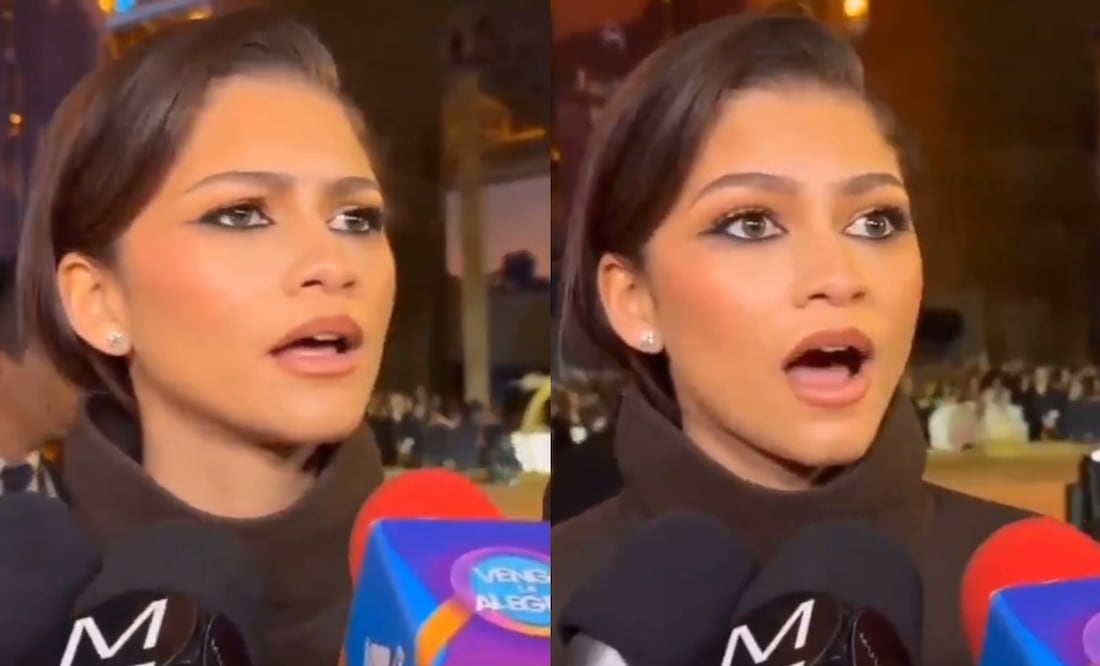 La pregunta mal formulada del reportero de "Venga la Alegría" causó confusión en Zendaya. Fotos: Captura de pantalla